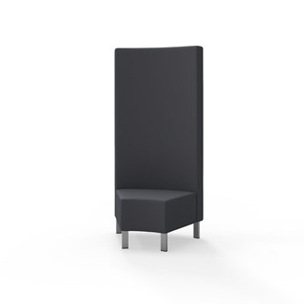 Snake kulmarahi 45°, korkea selkänoja, metallijalat, ik 43 cm