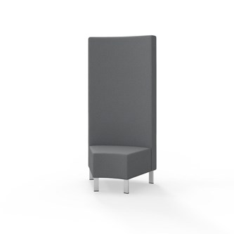 Snake kulmarahi 45°, korkea selkänoja, metallijalat, ik 43 cm