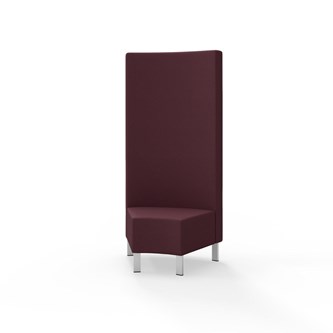 Snake kulmarahi 45°, korkea selkänoja, metallijalat, ik 43 cm