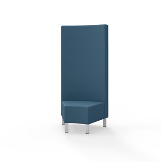 Snake kulmarahi 45°, korkea selkänoja, metallijalat, ik 43 cm