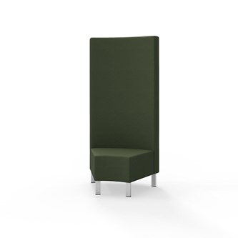 Snake kulmarahi 45°, korkea selkänoja, metallijalat, ik 43 cm