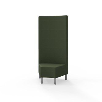 Snake kulmarahi 45°, korkea selkänoja, metallijalat, ik 43 cm