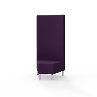 Snake kulmarahi 45°, korkea selkänoja, metallijalat, ik 43 cm