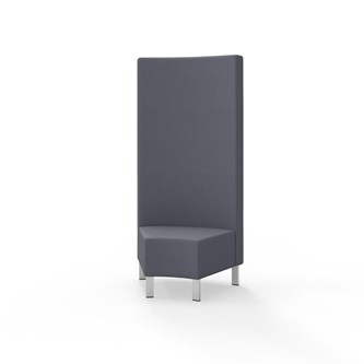 Snake kulmarahi 45°, korkea selkänoja, metallijalat, ik 43 cm