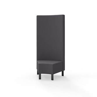 Snake kulmarahi 45°, korkea selkänoja, metallijalat, ik 43 cm