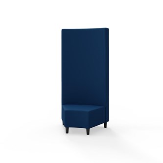 Snake kulmarahi 45°, korkea selkänoja, jalat puuta, ik 37,5 cm