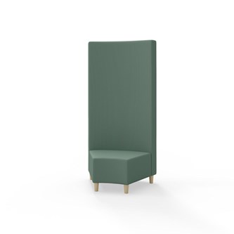 Snake kulmarahi 45°, korkea selkänoja, jalat puuta, ik 37,5 cm