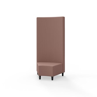 Snake kulmarahi 45°, korkea selkänoja, jalat puuta, ik 37,5 cm