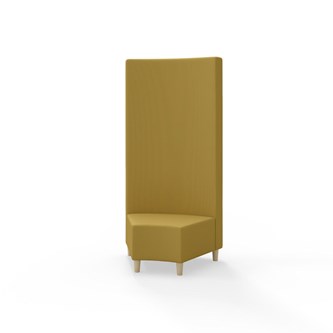 Snake kulmarahi 45°, korkea selkänoja, jalat puuta, ik 37,5 cm