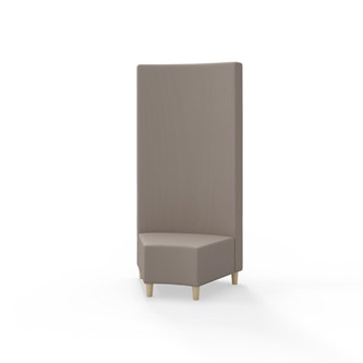 Snake kulmarahi 45°, korkea selkänoja, jalat puuta, ik 37,5 cm