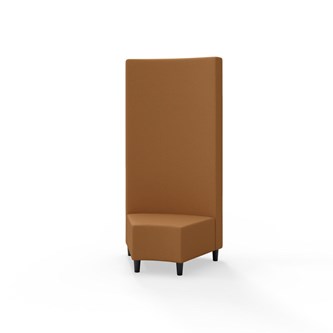 Snake kulmarahi 45°, korkea selkänoja, jalat puuta, ik 37,5 cm