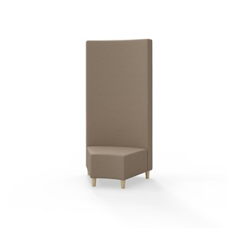 Snake kulmarahi 45°, korkea selkänoja, jalat puuta, ik 37,5 cm