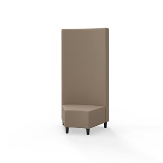 Snake kulmarahi 45°, korkea selkänoja, jalat puuta, ik 37,5 cm