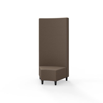 Snake kulmarahi 45°, korkea selkänoja, jalat puuta, ik 37,5 cm