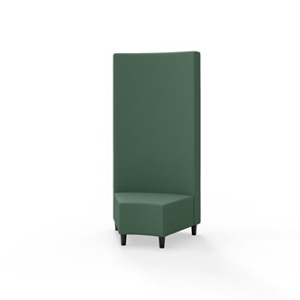 Snake kulmarahi 45°, korkea selkänoja, jalat puuta, ik 37,5 cm