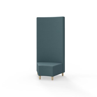 Snake kulmarahi 45°, korkea selkänoja, jalat puuta, ik 37,5 cm