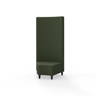 Snake kulmarahi 45°, korkea selkänoja, jalat puuta, ik 37,5 cm