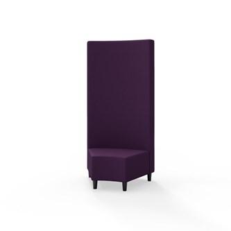 Snake kulmarahi 45°, korkea selkänoja, jalat puuta, ik 37,5 cm