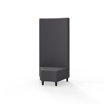 Snake kulmarahi 45°, korkea selkänoja, jalat puuta, ik 37,5 cm