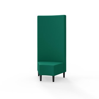 Snake kulmarahi 45°, korkea selkänoja, jalat puuta, ik 43 cm