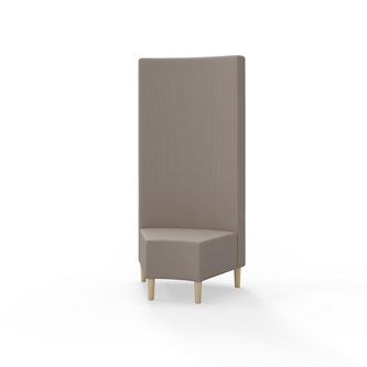 Snake kulmarahi 45°, korkea selkänoja, jalat puuta, ik 43 cm