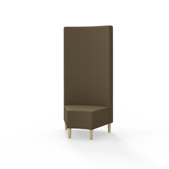 Snake kulmarahi 45°, korkea selkänoja, jalat puuta, ik 43 cm