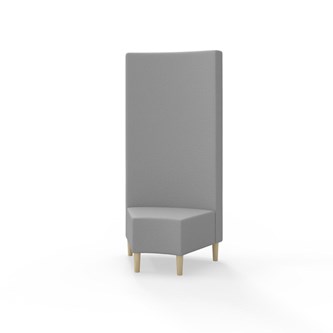 Snake kulmarahi 45°, korkea selkänoja, jalat puuta, ik 43 cm