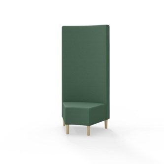 Snake kulmarahi 45°, korkea selkänoja, jalat puuta, ik 43 cm