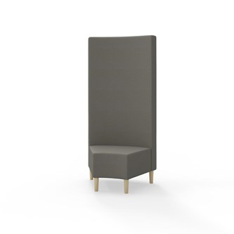 Snake kulmarahi 45°, korkea selkänoja, jalat puuta, ik 43 cm