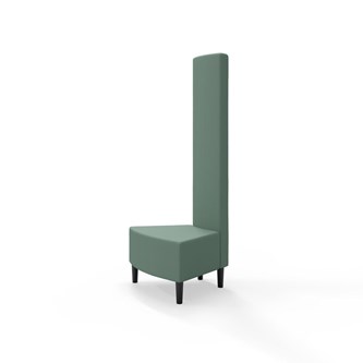 Snake kulmarahi 45°, korkea selkänoja sisäkulmassa, jalat puuta, ik 43 cm