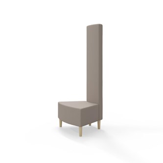 Snake kulmarahi 45°, korkea selkänoja sisäkulmassa, jalat puuta, ik 43 cm