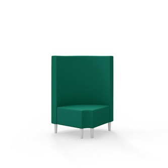 Snake kulmarahi 90° pyöreä R 12, keskikorkea selkänoja, jalat puuta, ik 43 cm