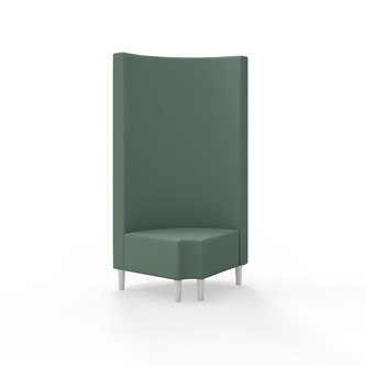 Snake kulmarahi 90° pyöreä R 12, korkea selkänoja, jalat puuta, ik 43 cm