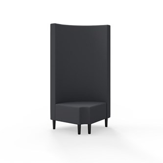 Snake kulmarahi 90° pyöreä R 12, korkea selkänoja, jalat puuta, ik 43 cm