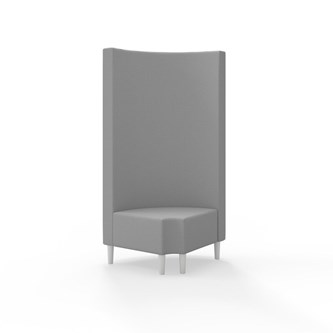 Snake kulmarahi 90° pyöreä R 12, korkea selkänoja, jalat puuta, ik 43 cm