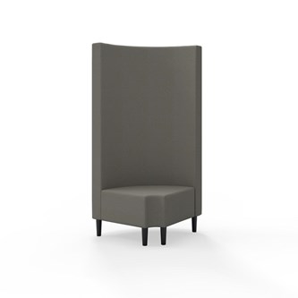 Snake kulmarahi 90° pyöreä R 12, korkea selkänoja, jalat puuta, ik 43 cm