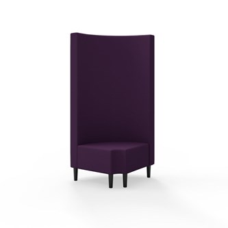 Snake kulmarahi 90° pyöreä R 12, korkea selkänoja, jalat puuta, ik 43 cm