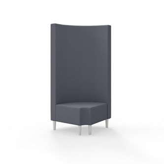 Snake kulmarahi 90° pyöreä R 12, korkea selkänoja, jalat puuta, ik 43 cm