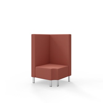 Snake kulmarahi 90° R 12, keskikorkea selkänoja, metallijalat, ik 43 cm