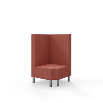 Snake kulmarahi 90° R 12, keskikorkea selkänoja, metallijalat, ik 43 cm