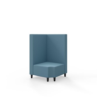 Snake kulmarahi 90° R 12, keskikorkea selkänoja, jalat puuta, ik 37,5 cm