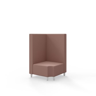 Snake kulmarahi 90° R 12, keskikorkea selkänoja, jalat puuta, ik 37,5 cm