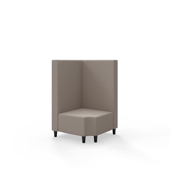 Snake kulmarahi 90° R 12, keskikorkea selkänoja, jalat puuta, ik 37,5 cm