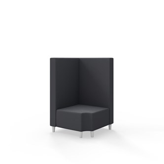 Snake kulmarahi 90° R 12, keskikorkea selkänoja, jalat puuta, ik 37,5 cm