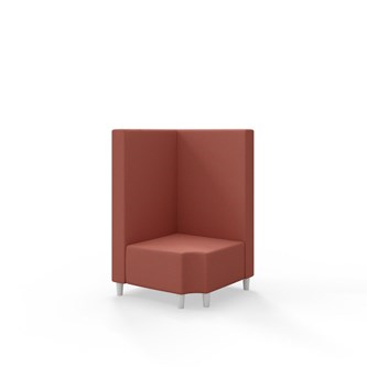 Snake kulmarahi 90° R 12, keskikorkea selkänoja, jalat puuta, ik 37,5 cm