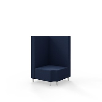 Snake kulmarahi 90° R 12, keskikorkea selkänoja, jalat puuta, ik 37,5 cm