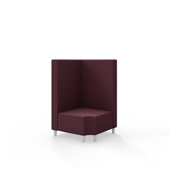 Snake kulmarahi 90° R 12, keskikorkea selkänoja, jalat puuta, ik 37,5 cm