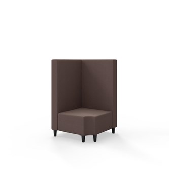 Snake kulmarahi 90° R 12, keskikorkea selkänoja, jalat puuta, ik 37,5 cm