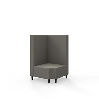 Snake kulmarahi 90° R 12, keskikorkea selkänoja, jalat puuta, ik 37,5 cm