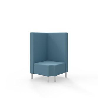 Snake kulmarahi 90° R 12, keskikorkea selkänoja, jalat puuta, ik 43 cm